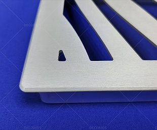 Решетка вентиляционная металлическая алюминиевая 650х120х2мм (фото 3)