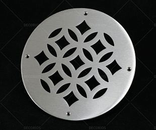 Решетка круглая вентиляционная d100 мм из нержавеющей стали (фото 1)