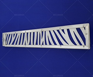 Решетка вентиляционная металлическая алюминиевая 650х120х2мм (фото 2)