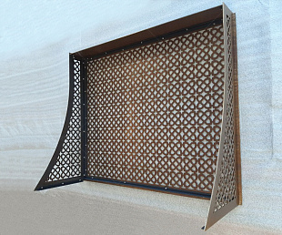 Экран декоративный из латуни для камина.  660×550мм (фото 5)