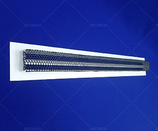Решетка вентиляционная щелевая, с сеткой, белая, 600×80×1,5мм (фото 5)