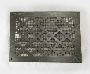 Решетка вентиляционная 240х170 х 2 мм латунная каминная (фото 1)