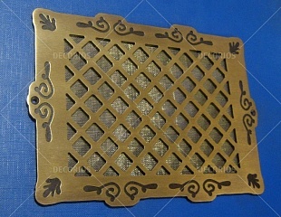 Решетка декоративная из латуни 200х150х2мм (фото 1)