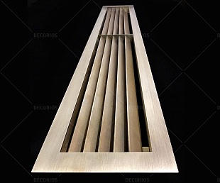 Решетка жалюзийная из латуни с патиной 700х120мм (фото 2)