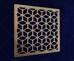 Декоративная решётка из латуни 250×250×2мм (фото 2)