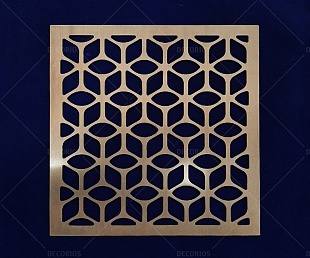 Декоративная решётка из латуни 250×250×2мм (фото 1)