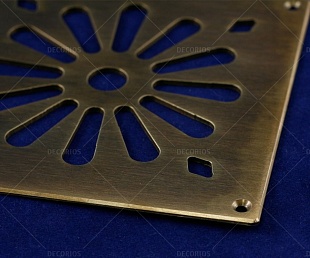 Решётка металлическая из латуни 100х100х2мм (фото 3)