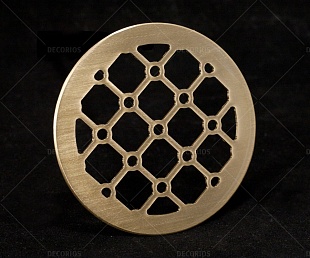 Вентиляционная решетка 110 мм круглая латунная с лаком (фото 2)