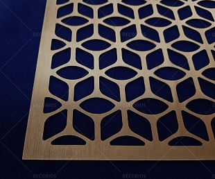 Декоративная решётка из латуни 250×250×2мм (фото 3)
