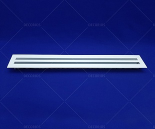 Решетка вентиляционная щелевая, с сеткой, белая, 600×80×1,5мм (фото 3)