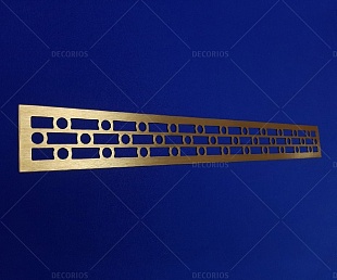 Латунная решётка щелевая 520х60х2мм (фото 1)