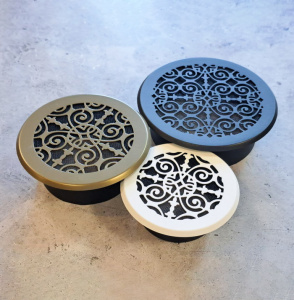 Круглые декоративные вентиляционные решётки под гофротрубу 100, 120, 150 мм