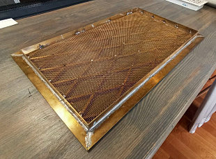 Декоративная вентиляционная решётка из латуни 340х545х2мм