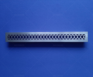 Решётка вентиляционная для подоконника 480×60мм. Нержавеющая сталь (фото 2)
