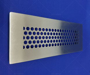 Вентиляционная решётка, сталь шлифованная, 300×100×2мм.  (фото 2)