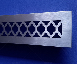 Решётка вентиляционная для подоконника 480×60мм. Нержавеющая сталь (фото 3)
