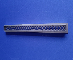 Решётка вентиляционная для подоконника 480×60мм. Нержавеющая сталь (фото 4)