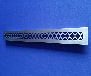 Решётка вентиляционная для подоконника 480×60мм. Нержавеющая сталь (фото 1)