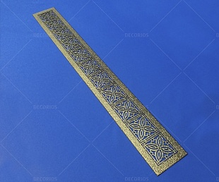 Решётка из алюминия с фактурой "Золото антик" 670х86х2мм (фото 3)