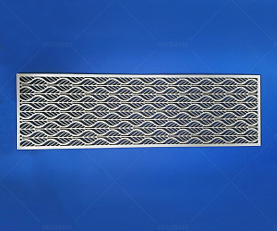 Решетка металлическая, декоративная, с сеткой. 1000×320мм. (фото 1)