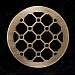 Вентиляционная решетка 110 мм круглая латунная с лаком (миниатюра 1)