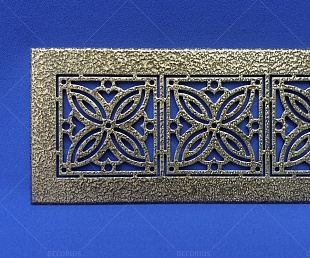 Решётка из алюминия с фактурой "Золото антик" 670х86х2мм (фото 1)