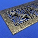 Решётка из алюминия с фактурой "Золото антик" 670х86х2мм