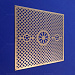Решётка для вентиляции декоративная 450×450мм. Металл, окраска под бронзу. (миниатюра 1)